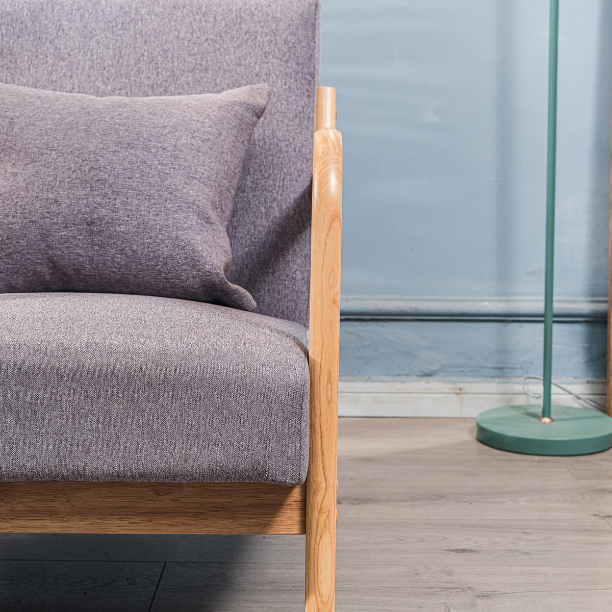 SESSEL Holz Grau - Grau, Holz (64/74/80cm) - Nordlys