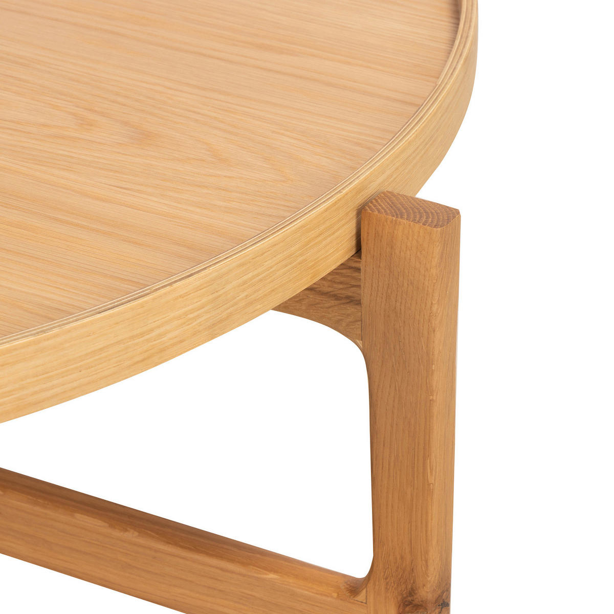 COUCHTISCH - Echtholzfurnier - Eiche - Braun, Holzwerkstoff (74/74/33cm) - home24