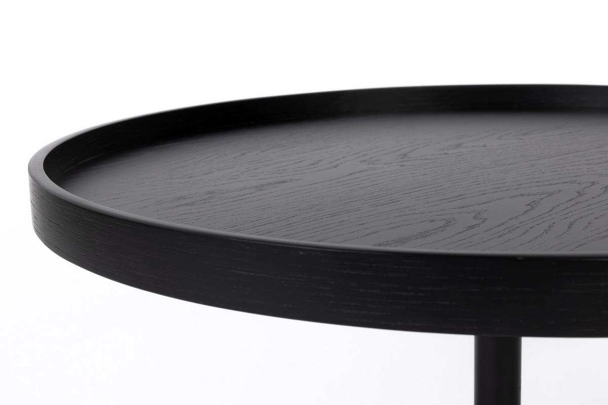 BEISTELLTISCH Yuri - Schwarz - 70/70/35 cm - Schwarz, Holz (70/70/35cm)
