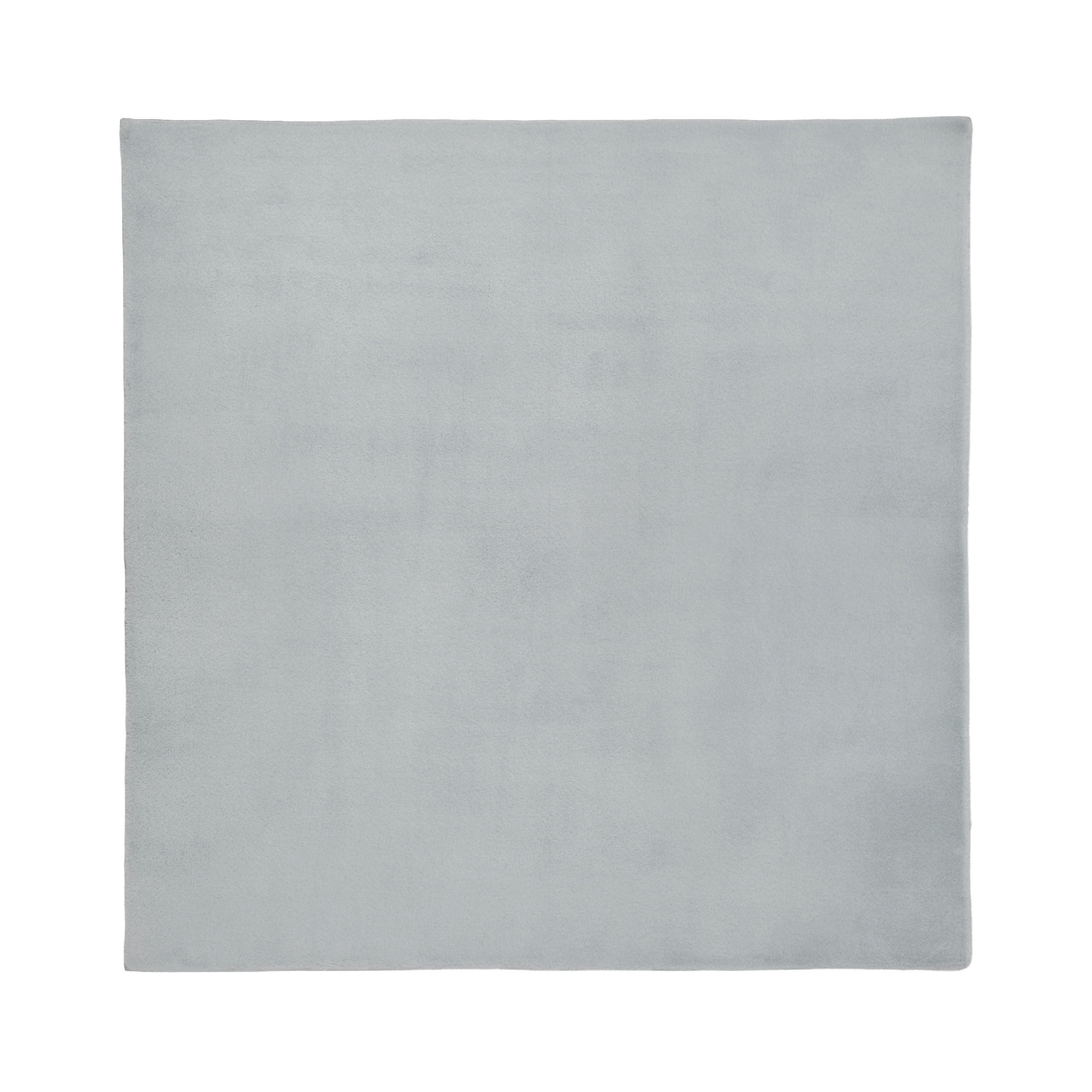 TEPPICH Hellgrau 160/160 cm Vantira - Hellgrau/Grau, Kunststoff (160/160cm) - Beliani