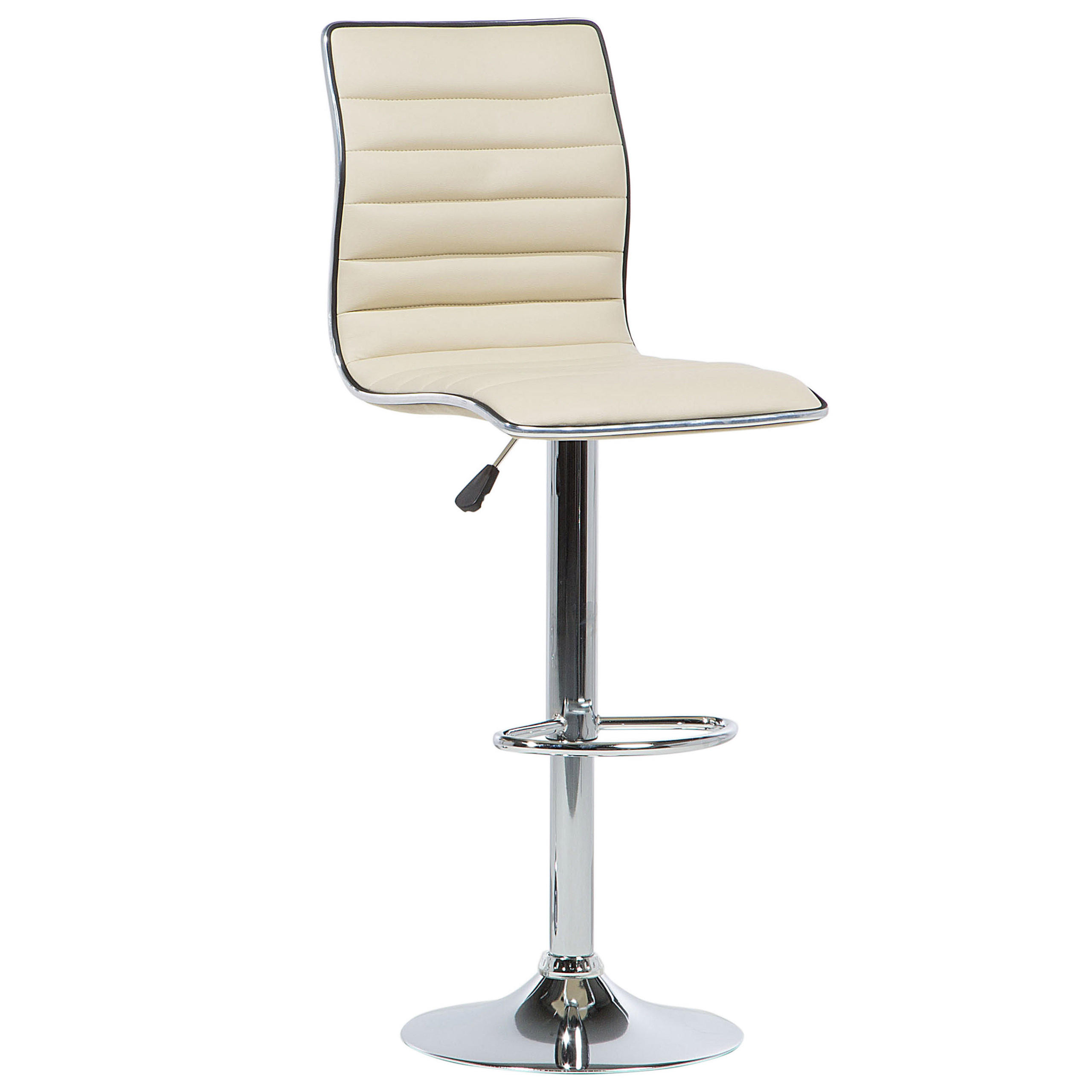 BARHOCKER 2er-Set Kunstleder Beige Lucerne - Beige, Textil/Metall (40/116/39cm) - Beliani