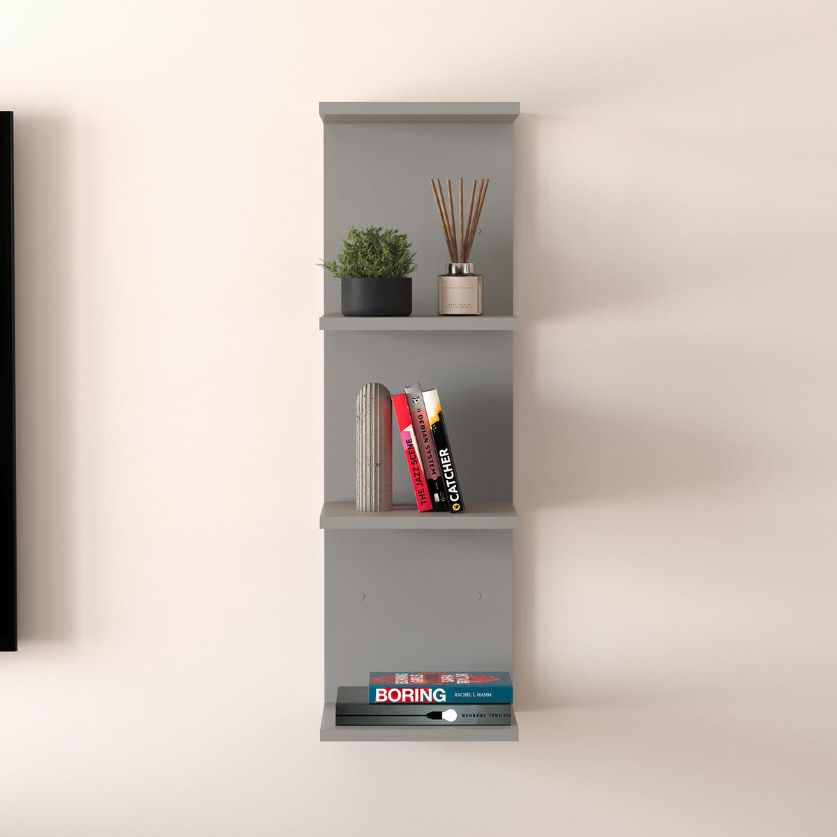 WANDREGAL Surahammar - Grau, Holzwerkstoff (30/95/28cm) - [en.casa]