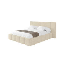 POLSTERBETT mit Bettkasten und Lattenrost, Bett mit Matratze H3/H4 - NILO 140x200 Beige - Beige, Holzwerkstoff/Textil (140/200cm) - ALTDECOR