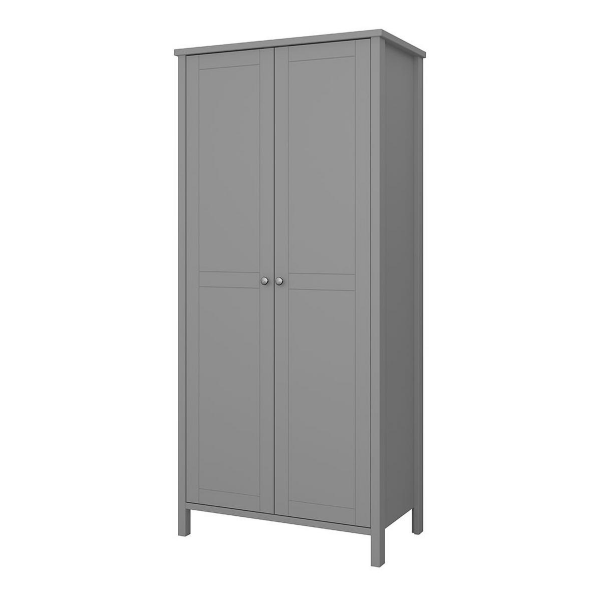 KLEIDERSCHRANK Trone Grau lackiert 89/50/195 cm - Grau, Holzwerkstoff (89/195/50cm) - ebuy24