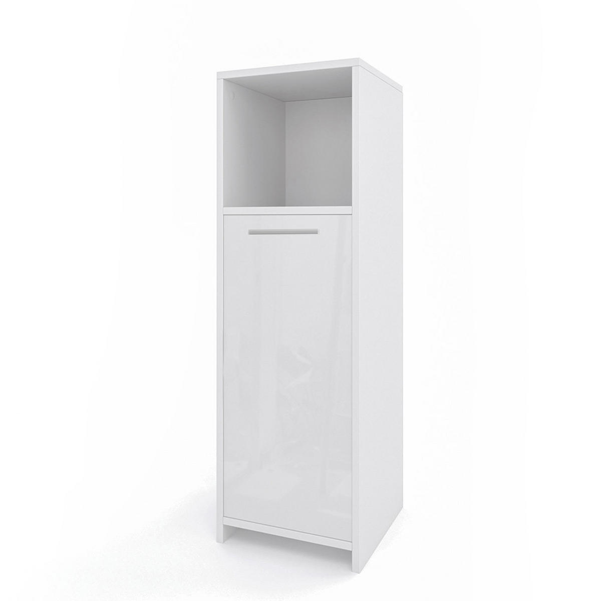 MIDISCHRANK Kiko Weiß Hochglanz 30 x 95 cm - Weiß Hochglanz, Holzwerkstoff (30/95/30cm) - Vicco