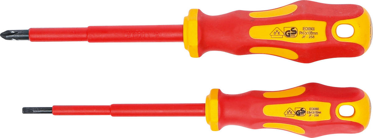 VDE-SCHRAUBENDREHER-SATZ | 2 TLG. - Multicolor, Kunststoff/Metall (1/1cm) - BGS technic