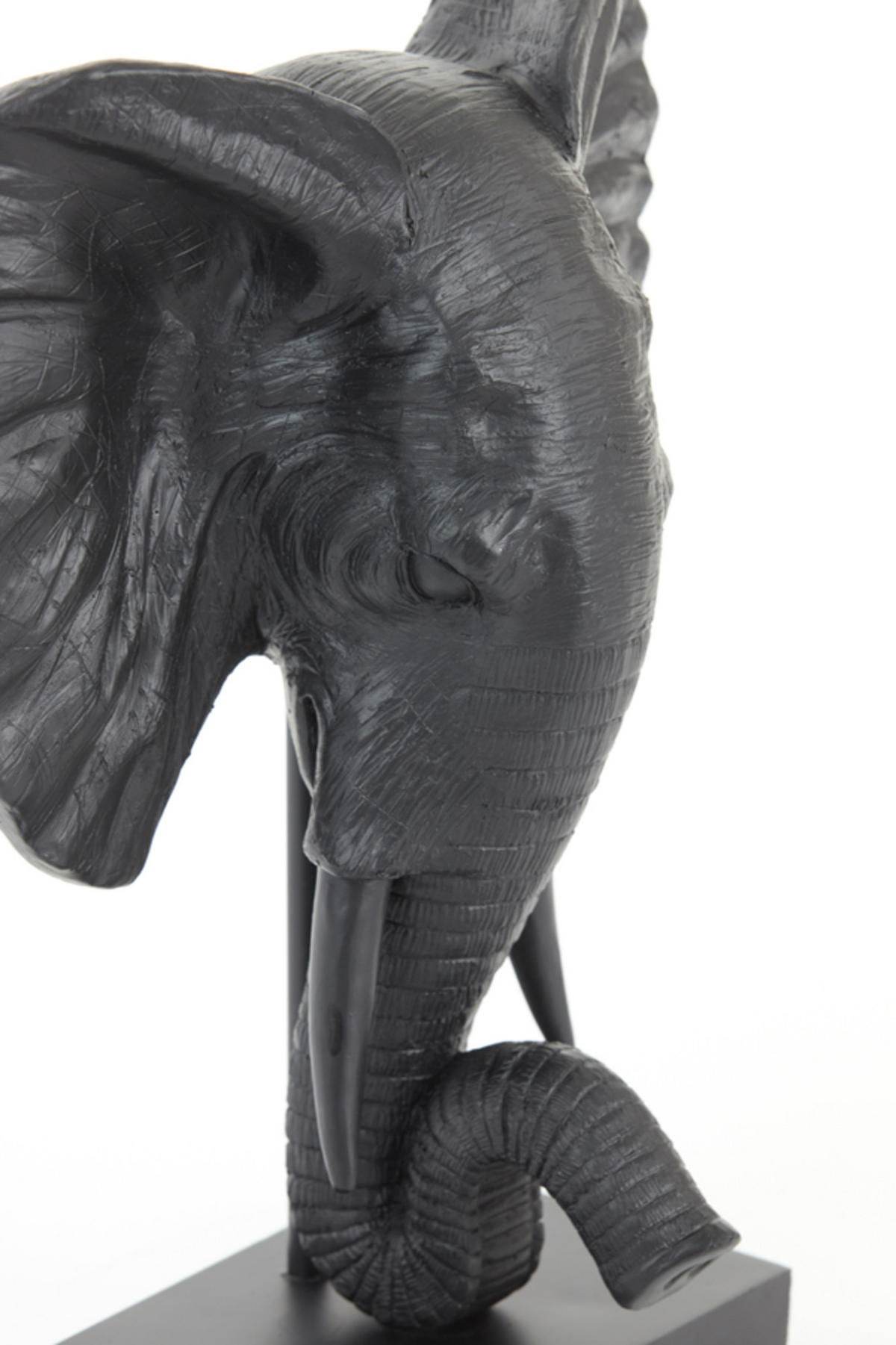 ORNAMENT Elefant Schwarz 30/15/35,5 cm - Schwarz, Kunststoff (15/35.5/30cm) - Light & Living