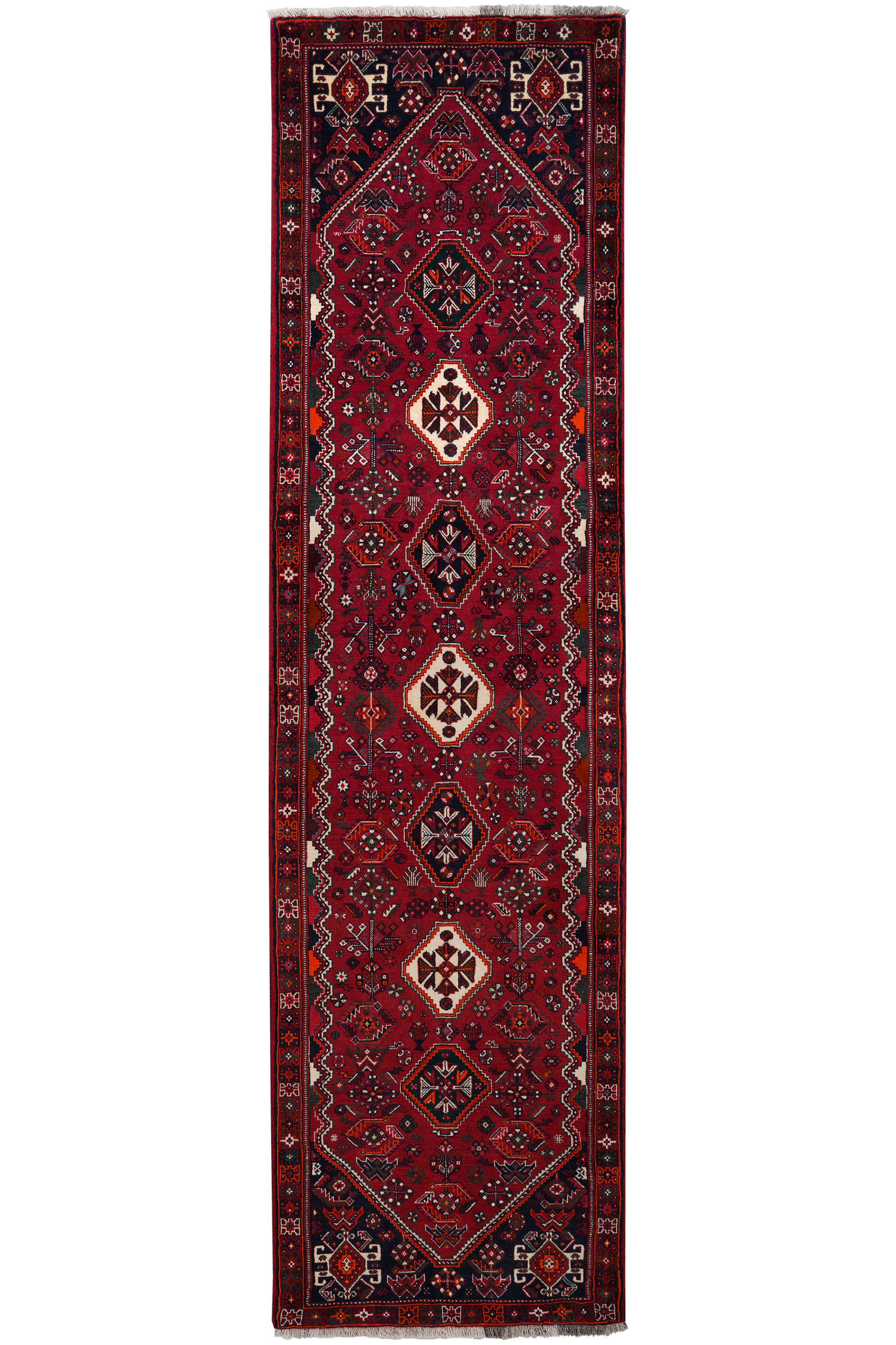 TEPPICH Gashgai Rot 301/82 cm Schurwolle - Rot, Textil (82/301cm) - Looma