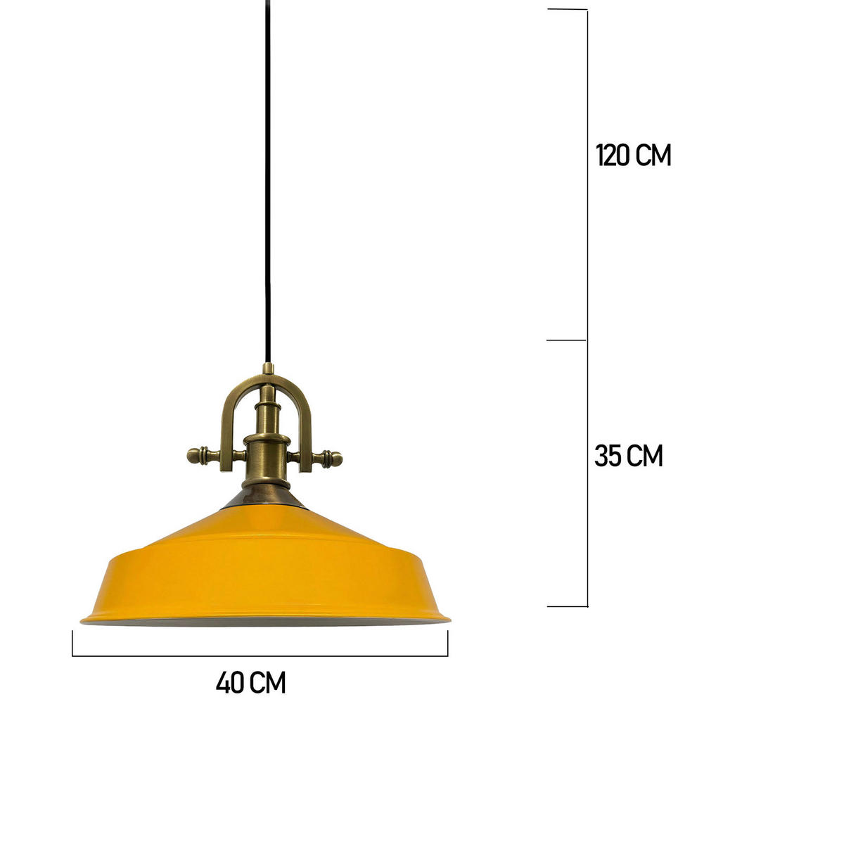 PENDELLEUCHTE Asletl-Marine - Gelb, Metall (41/41/28cm) - Bamyum