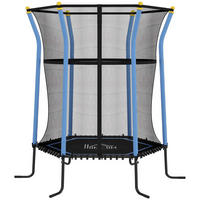 KINDERTRAMPOLIN - Blau, Kunststoff/Metall (163.5/163.5cm) - HOMCOM