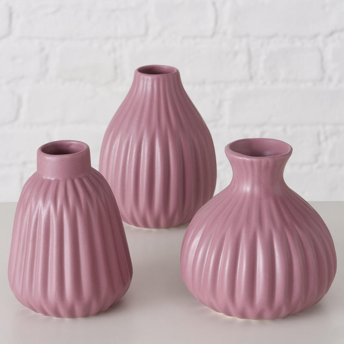 VASE Porzellan Esko 12 cm - Altrosa, Keramik (12cm) - Boltze Home