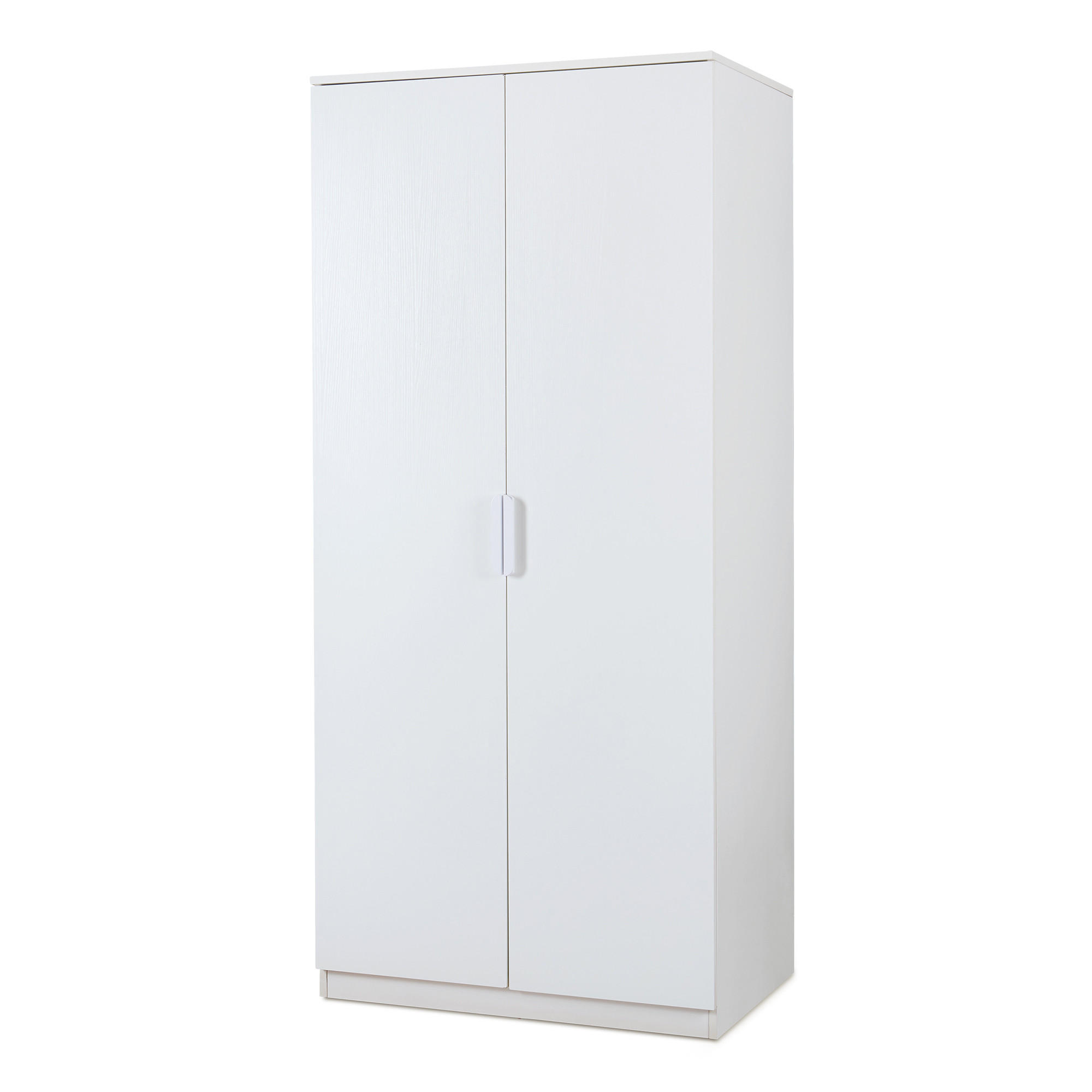 [en.casa] Kleiderschrank Weiß 80x176x52 cm
