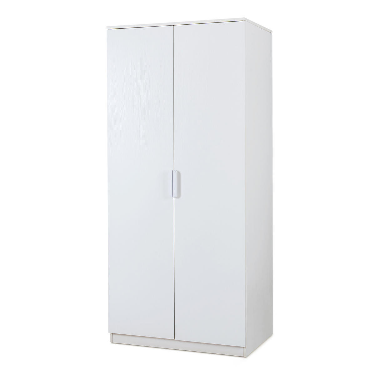 KLEIDERSCHRANK Eiselfing - Weiß, Holzwerkstoff (80/176/52cm) - [en.casa]