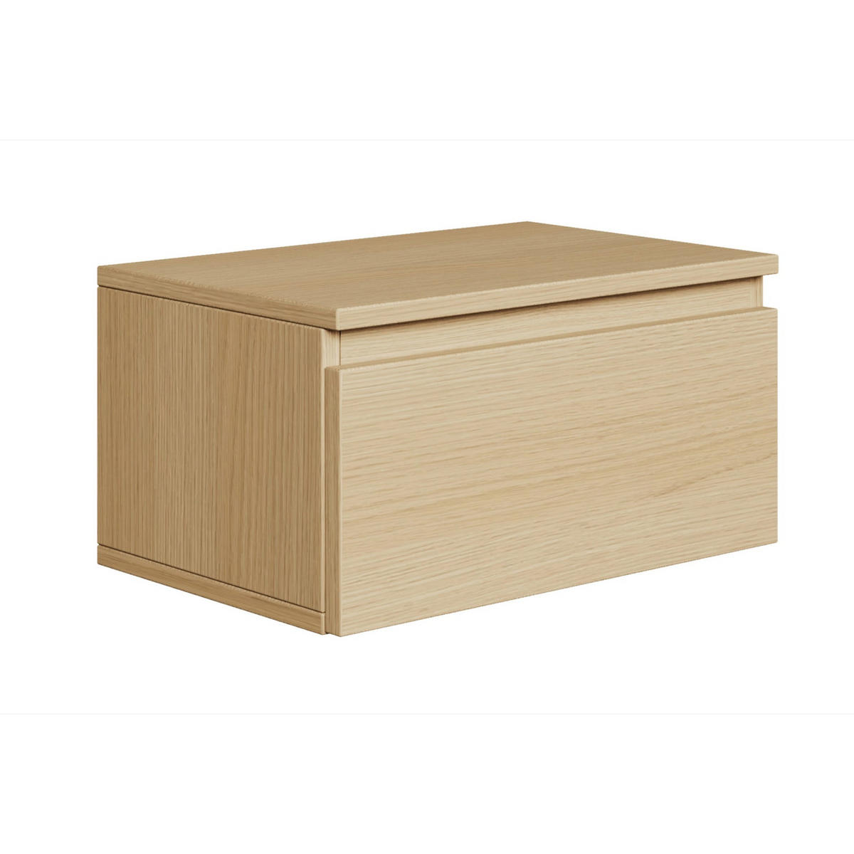ZÁVESNÝ nočný stolík Bemmi, dekor dub Lindberg, 49 cm - farba duba, kompozitné drevo (48.4/25.4/31.8cm) - Selsey