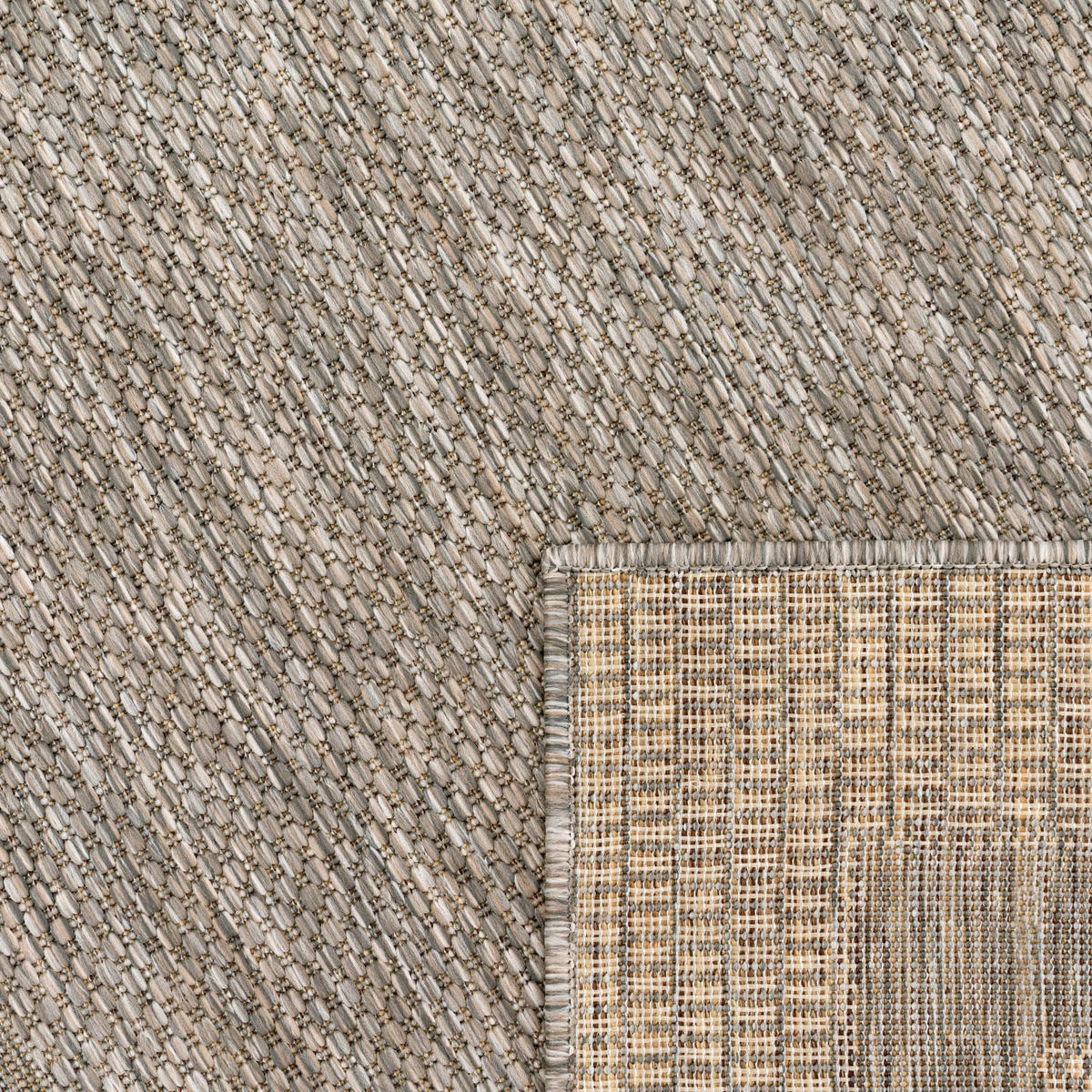 OUTDOORTEPPICH, mit Bordüre, aus Polypropylen, Natur, 80 x 150 cm - Beige, Textil (80/150cm) - KADIMA DESIGN