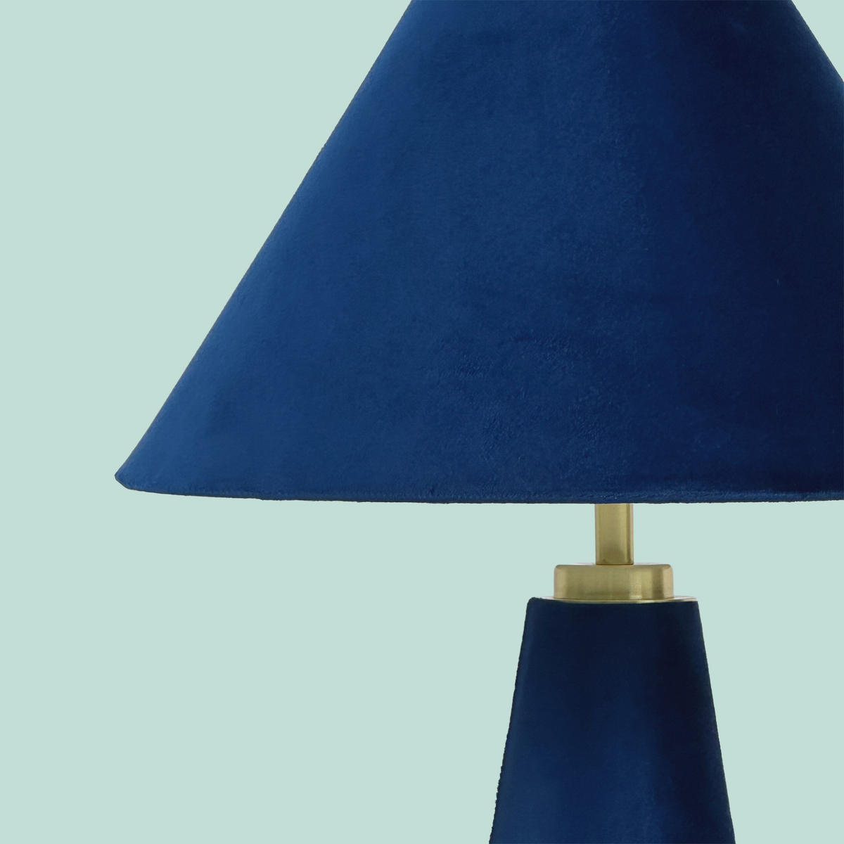 TISCHLAMPE - Dunkelblau, Textil/Metall (30/30/47cm) - Relaxdays