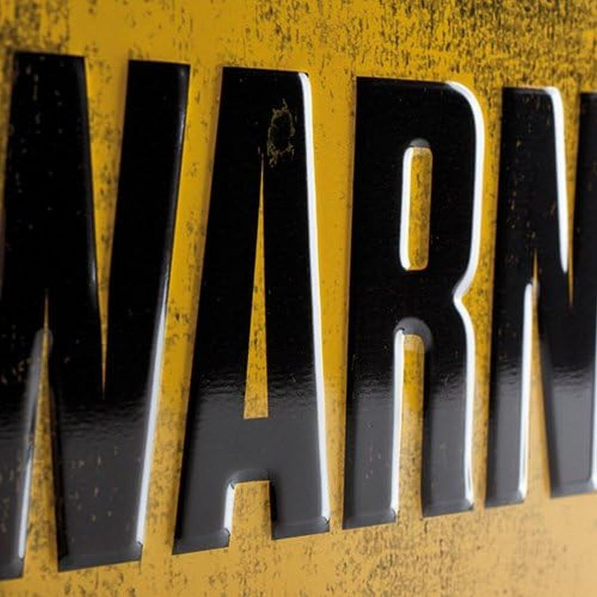 BLECHSCHILD 30/40 cm Warning Restricted AreaKeep Out! - Multicolor, Metall (30/40/0.2cm) - Nostalgic-Art