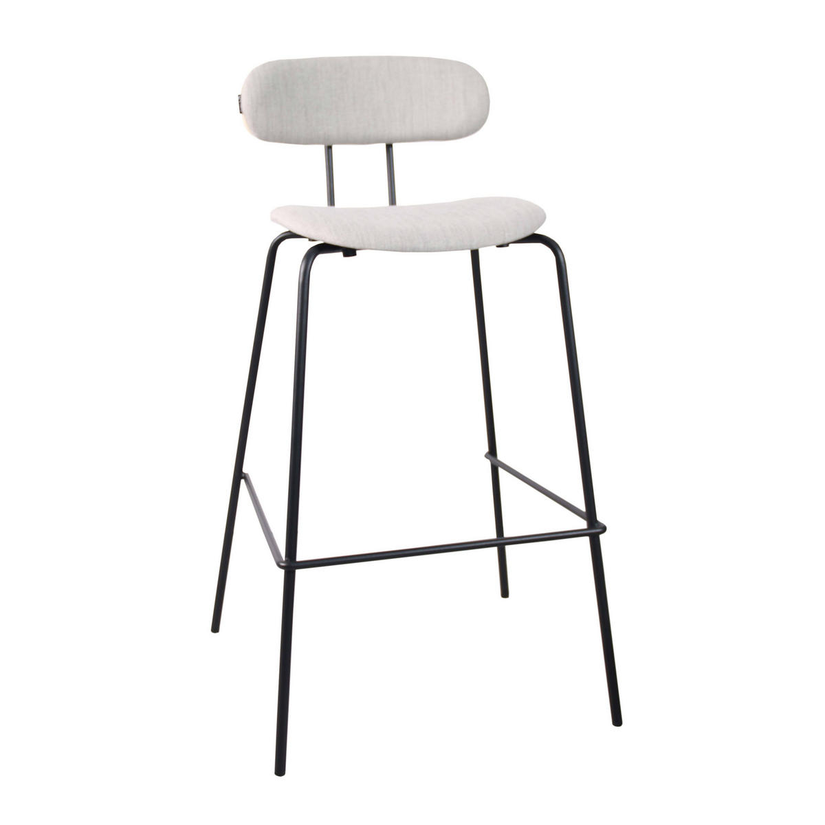 BARHOCKER 2-tlg., Grau - Grau, Holz (52/97/52cm) - Oviala