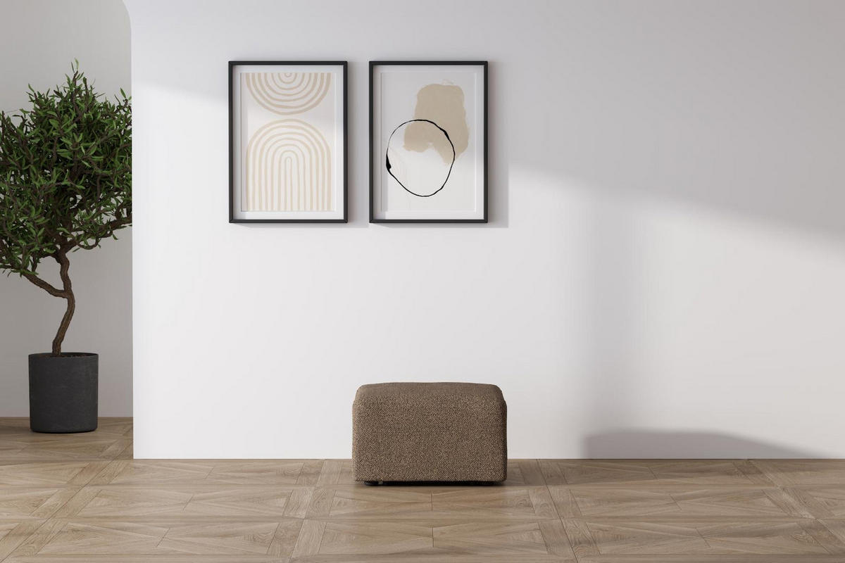 POUF Cubic Stoff Braun - Braun, Textil (71/42/71cm) - ebuy24