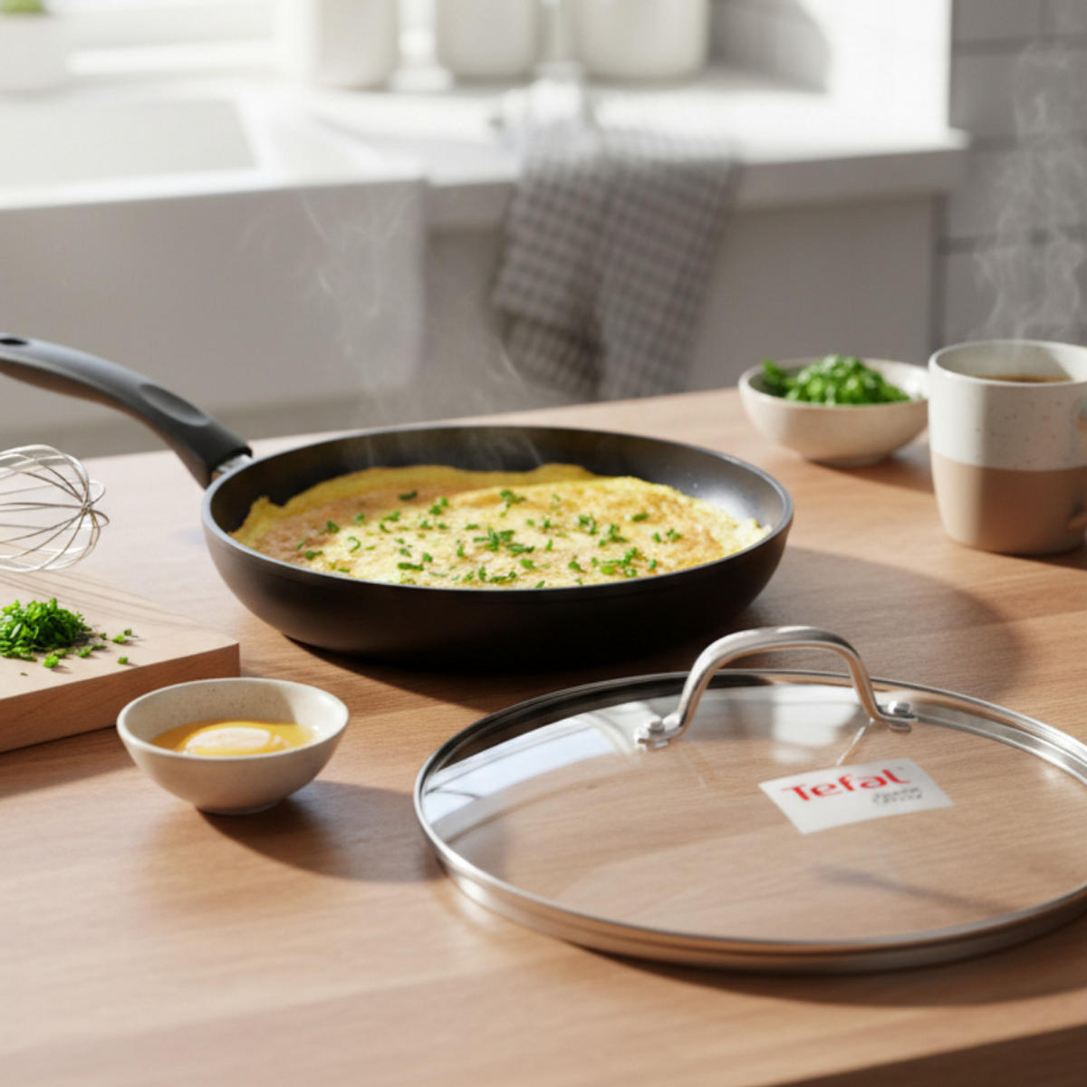 PFANNENDECKEL 28 cm Glas Transparent hitzebeständig - Transparent, Glas/Kunststoff (28cm) - Tefal