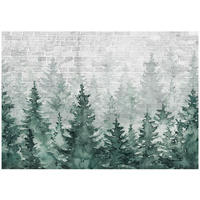 FOTOTAPETE Wald Bäume Grün 312x219 cm - Multicolor, Textil (312/219cm) - Wallarena