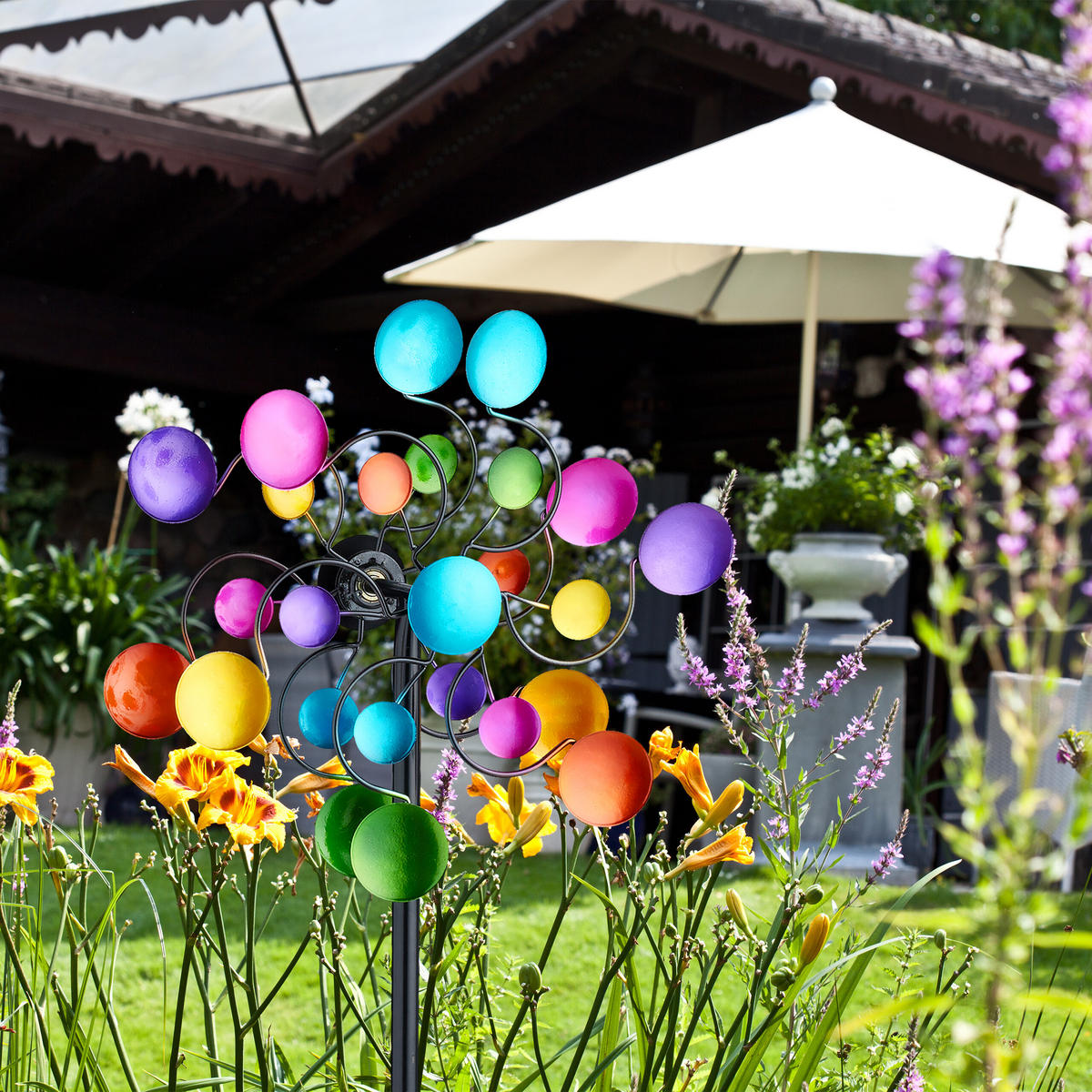 WINDRAD - Multicolor, Metall (15.5/33/119cm) - Relaxdays
