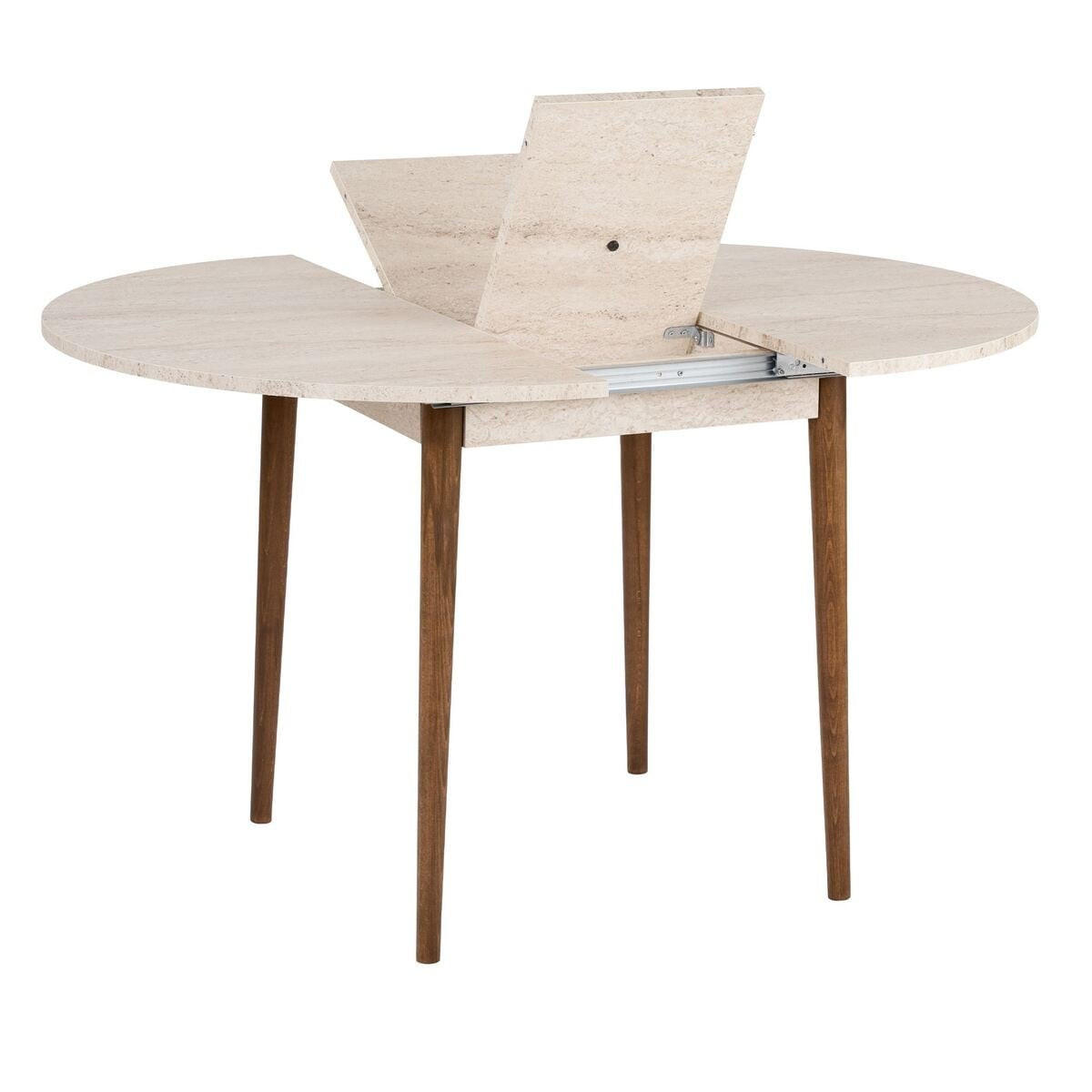 ESSTISCH ausziehbarer von 100 bis 131 cm mit runder Tischplatte 100/100/75 cm - Eichefarben, Holzwerkstoff (100/100/75cm) - Calicosy