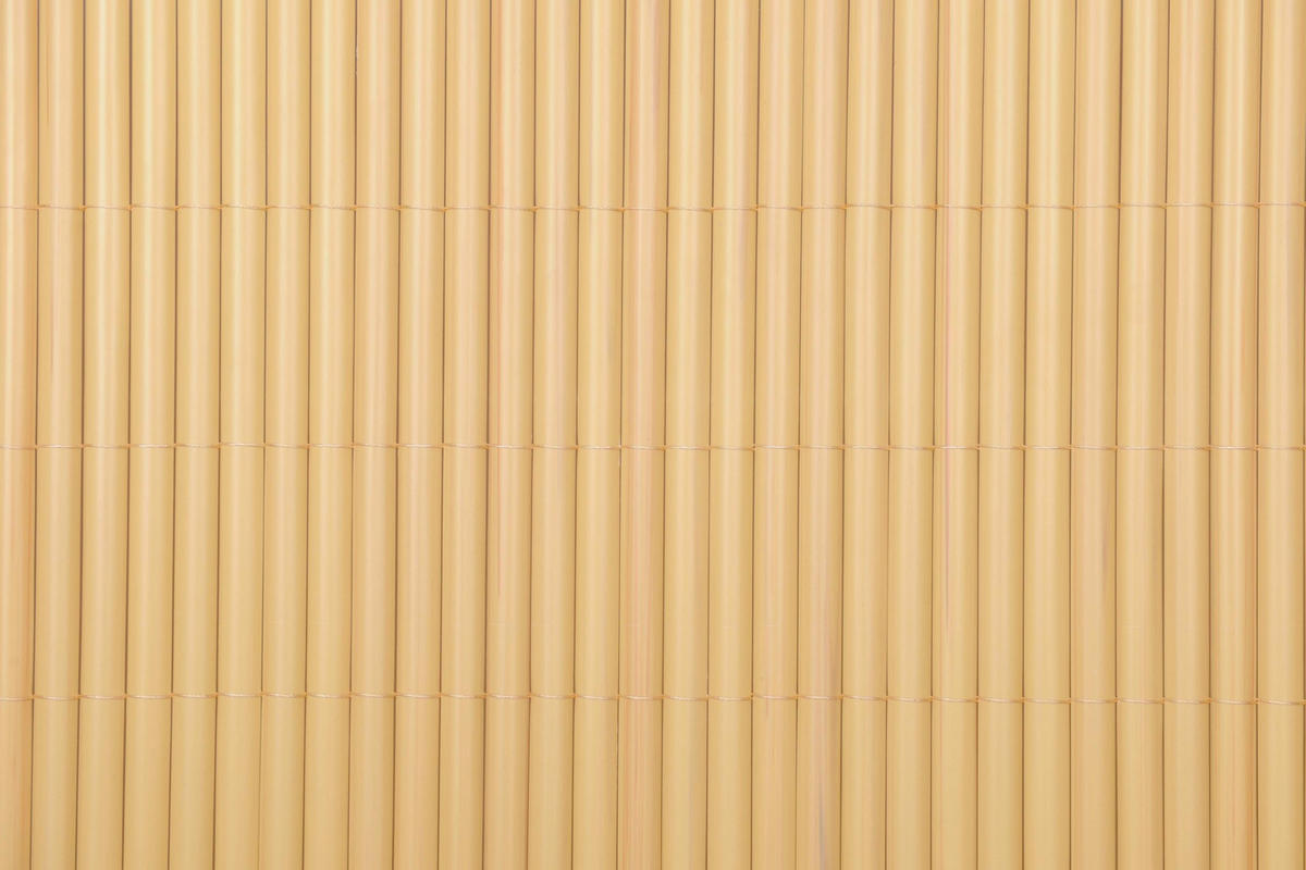 SICHTSCHUTZMATTE Elma PVC 90x500cm Hellbraun Balkon Sichtschutz - Hellbraun, Kunststoff (500/90cm) - DELUKE