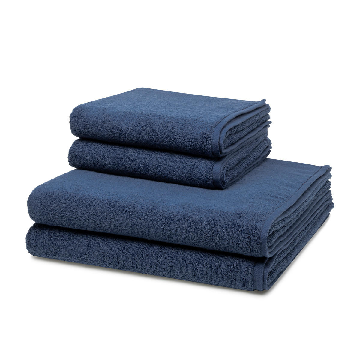 FROTTIERSET Sensual Skin 4-teilig - Dunkelblau, Textil (50/100cm) - Ross