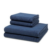 FROTTIERSET Sensual Skin 4-teilig - Dunkelblau, Textil (50/100cm) - Ross