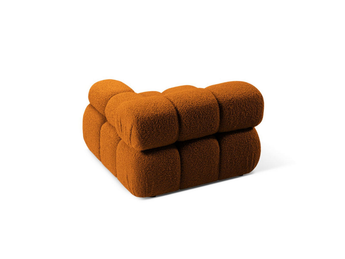 MODUL rechts Bellis aus Boucle ziegelrot - Orange, Textil (94/70/94cm) - Micadoni