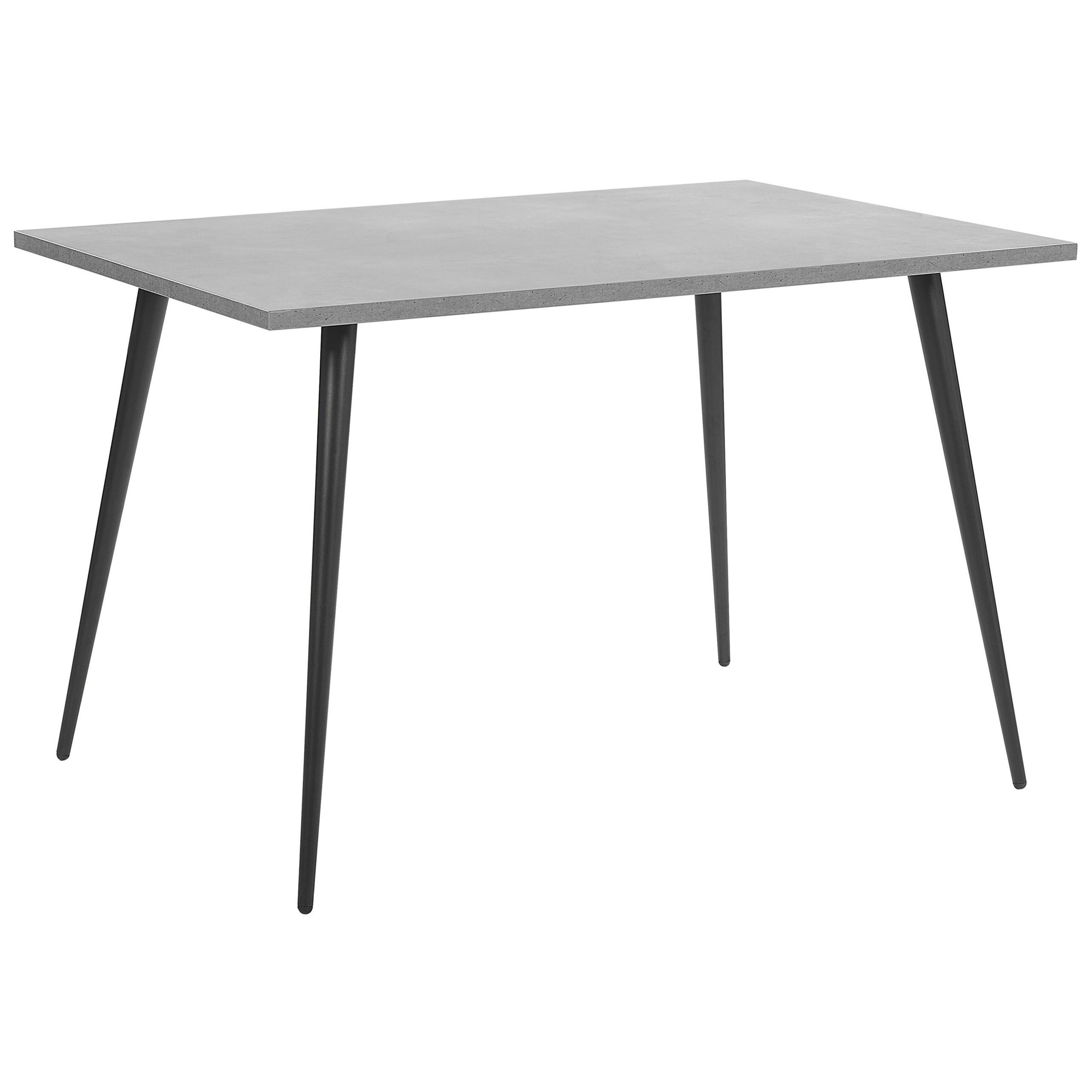 ESSTISCH 120/80/76 cm Hellgrau Rechteckig Santiago - Grau, Holzwerkstoff (120/80/76cm) - Beliani