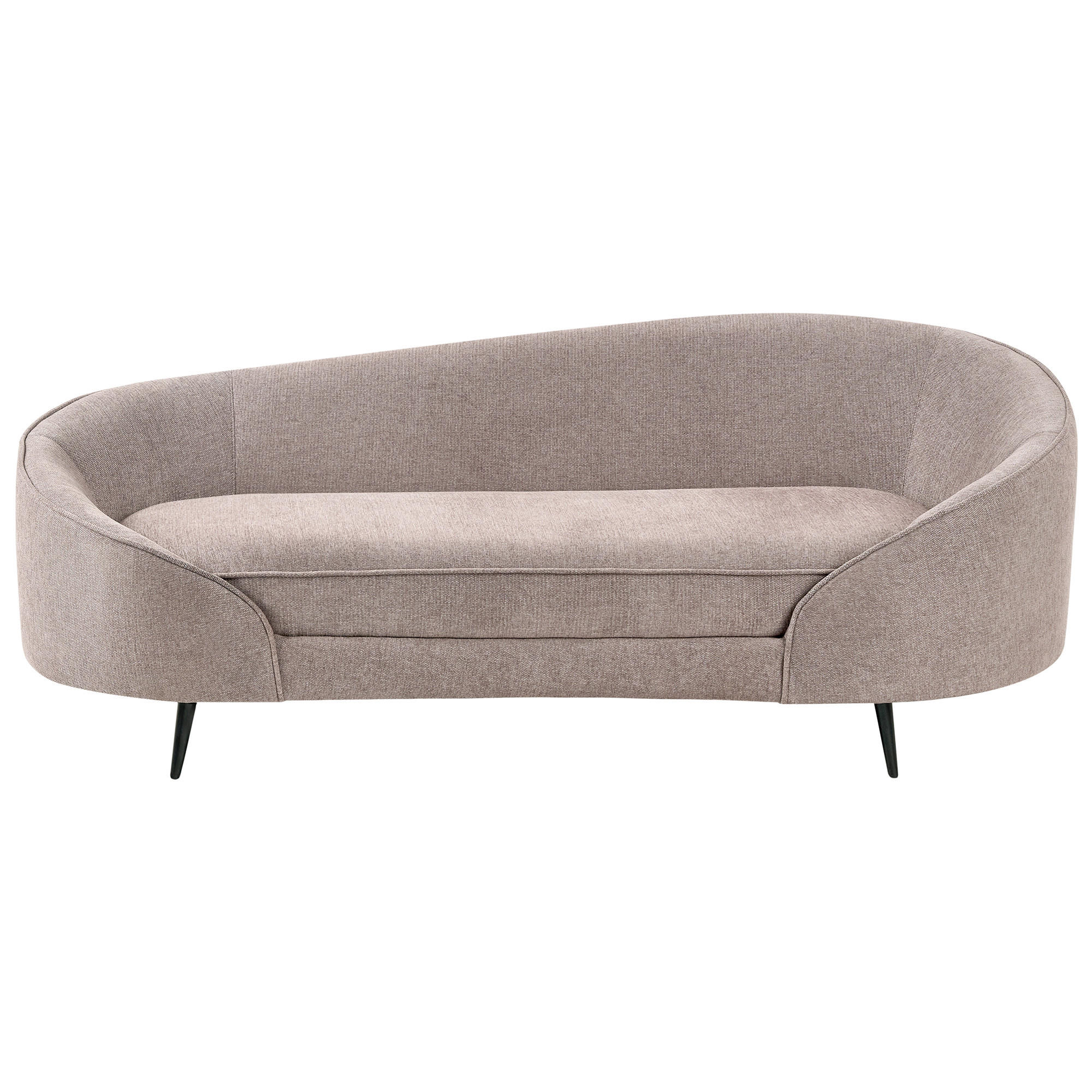 2-SITZER-SOFA Stoff Braun Savar - Schwarz/Braun, Textil (183/69/84cm) - Beliani