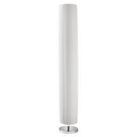 STEHLEUCHTE SALONE Kunststoff Weiß 195 cm - Silberfarben/Weiß, Kunststoff/Metall (28/28/195cm) - riess-ambiente