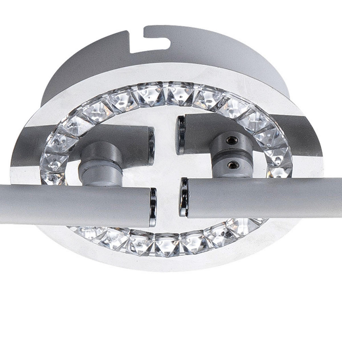 LED DECKENLEUCHTE Metall Silber Chrom Kristalle - Silberfarben, Metall (70/10/14.5cm) - Globo Lighting