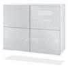 KOMMODE Rova Weiß Hochglanz - Weiß Hochglanz, Holzwerkstoff (92.5/73.5/35cm) - Vladon