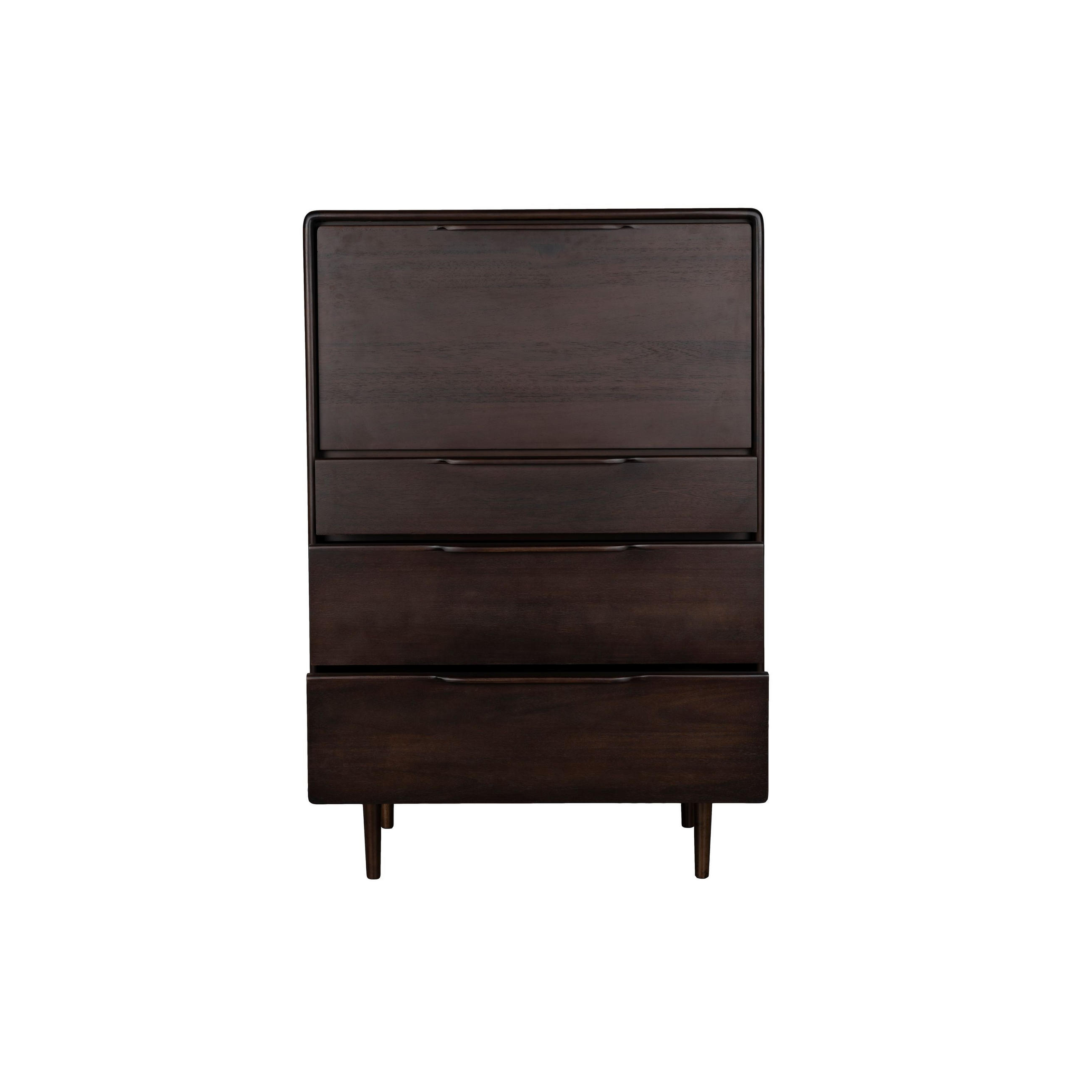 KOMMODE Elroy Hoch Walnussfarbe - Braun, Holz (80/120/45cm) - Dutchbone