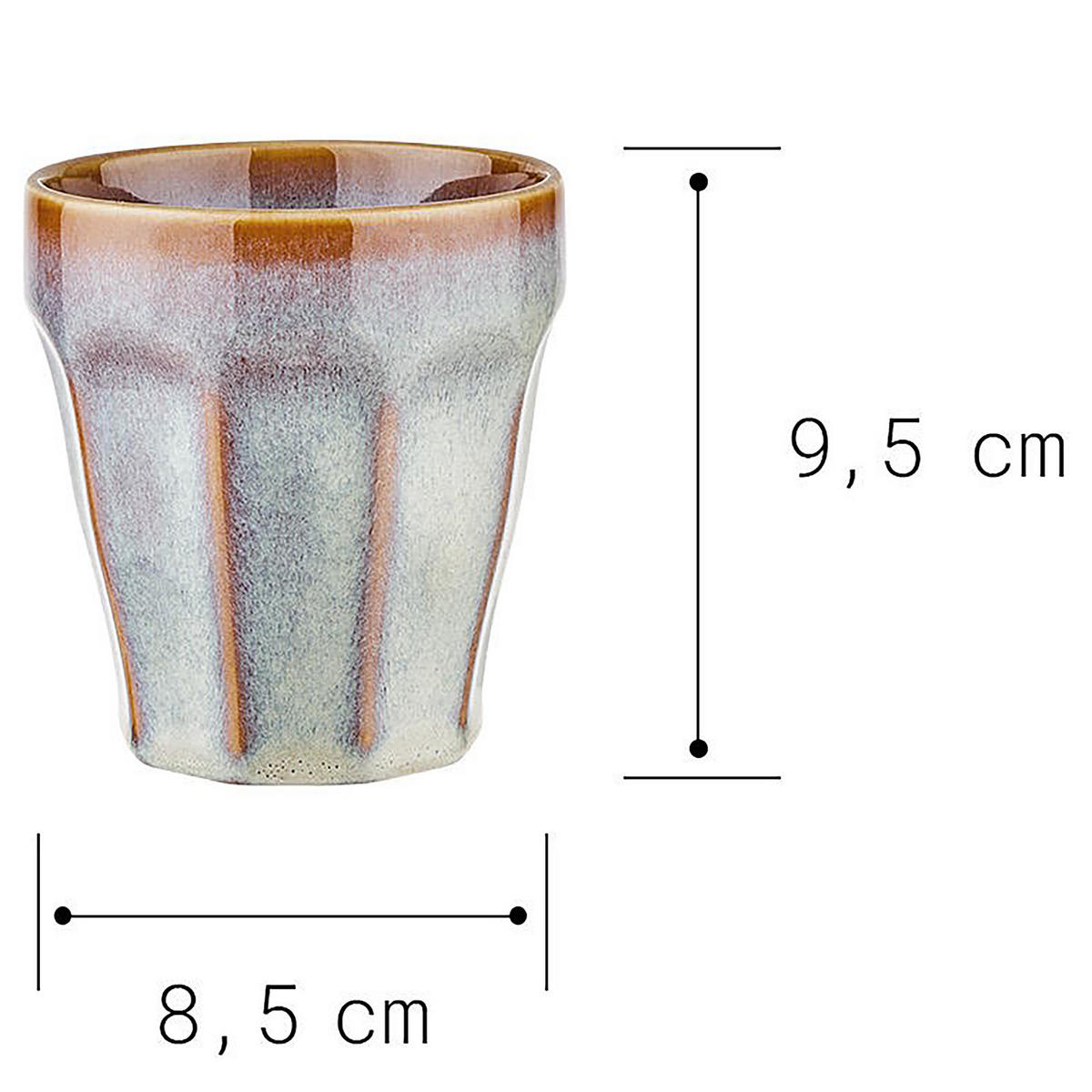 KAFFEETASSE (6er Set) Bergamo - Taupe, Keramik (0.25L) - Butlers