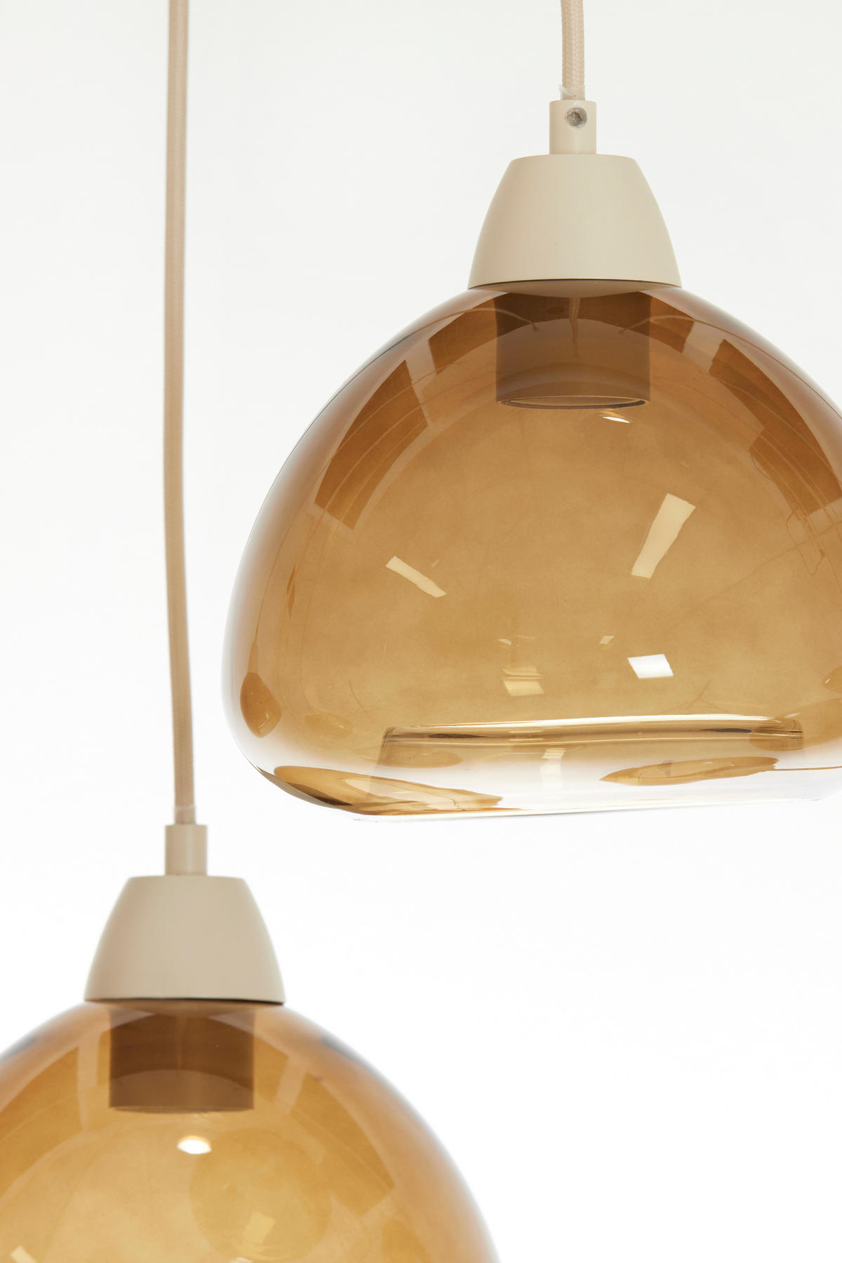HÄNGELAMPE Bisho Braun 120/19/14 cm - Braun, Glas (120/19/14cm) - Light & Living