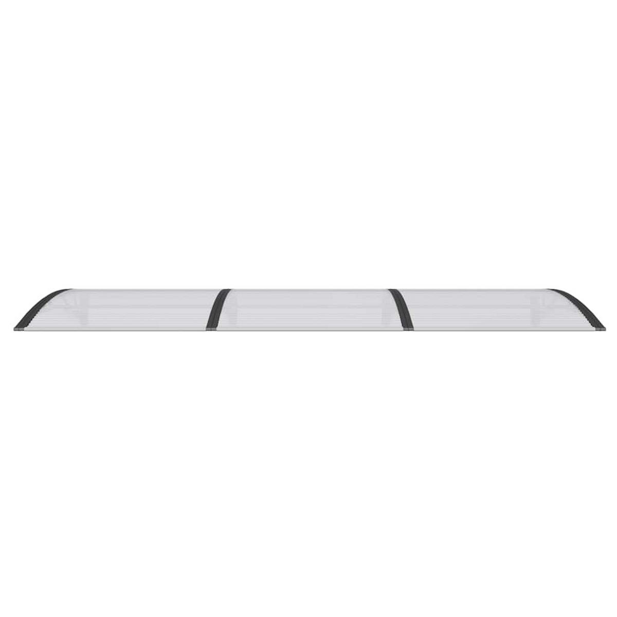 TÜRVORDACH Schwarz 300/100 Cm Polycarbonat - Schwarz, Kunststoff (100/25/300cm) - vidaXL
