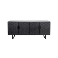 BEISTELLTISCH Linc - Schwarz - 36/140/58 cm - Schwarz, Holz (36/140/58cm)