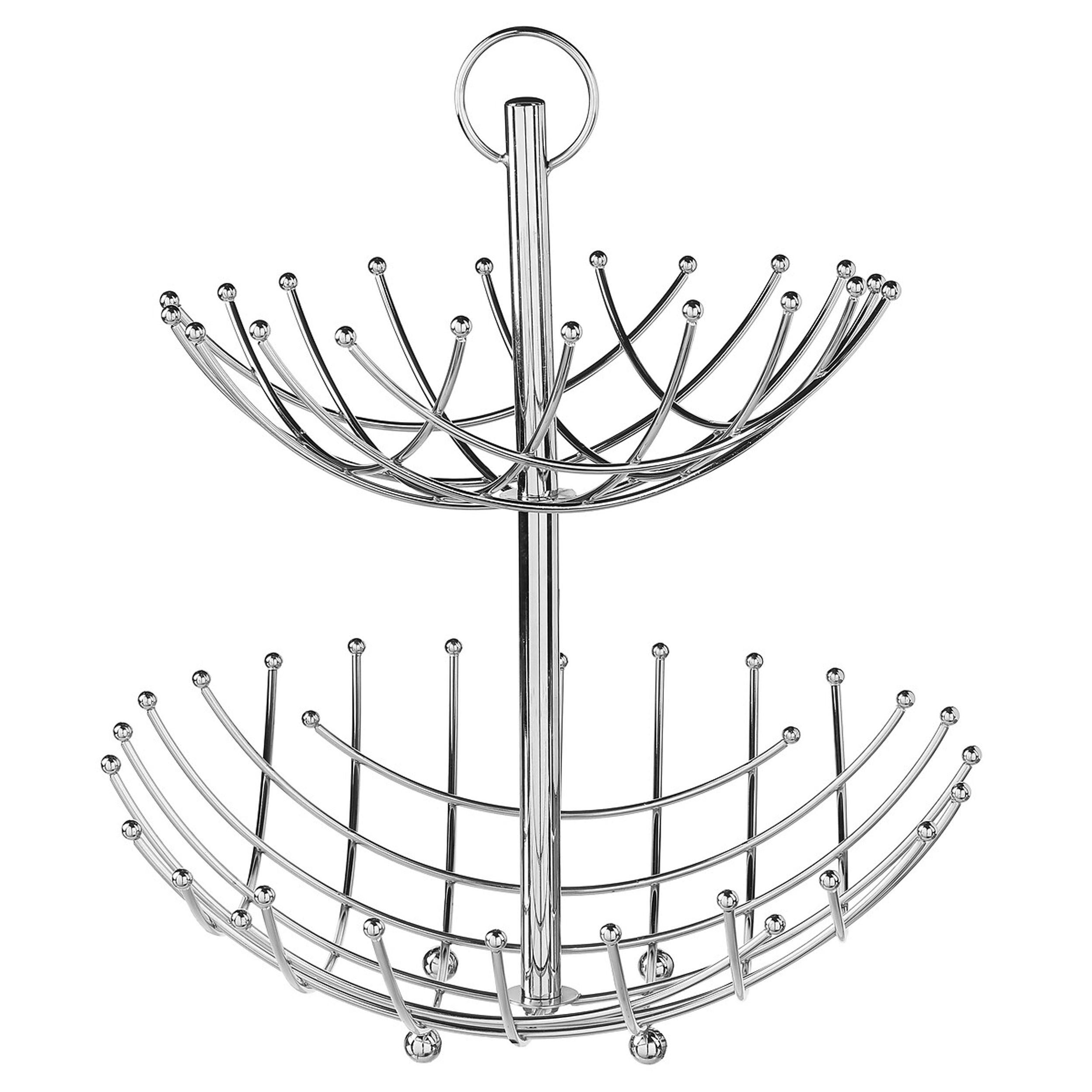 OBST-ETAGERE 2-Stöckig, Metall, Silberfarben, 40 cm - Silberfarben, Metall (12.5/35.5cm) - 5five Simply Smart