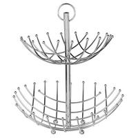 OBST-ETAGERE 2-Stöckig, Metall, Silberfarben, 40 cm - Silberfarben, Metall (12.5/35.5cm) - 5five Simply Smart