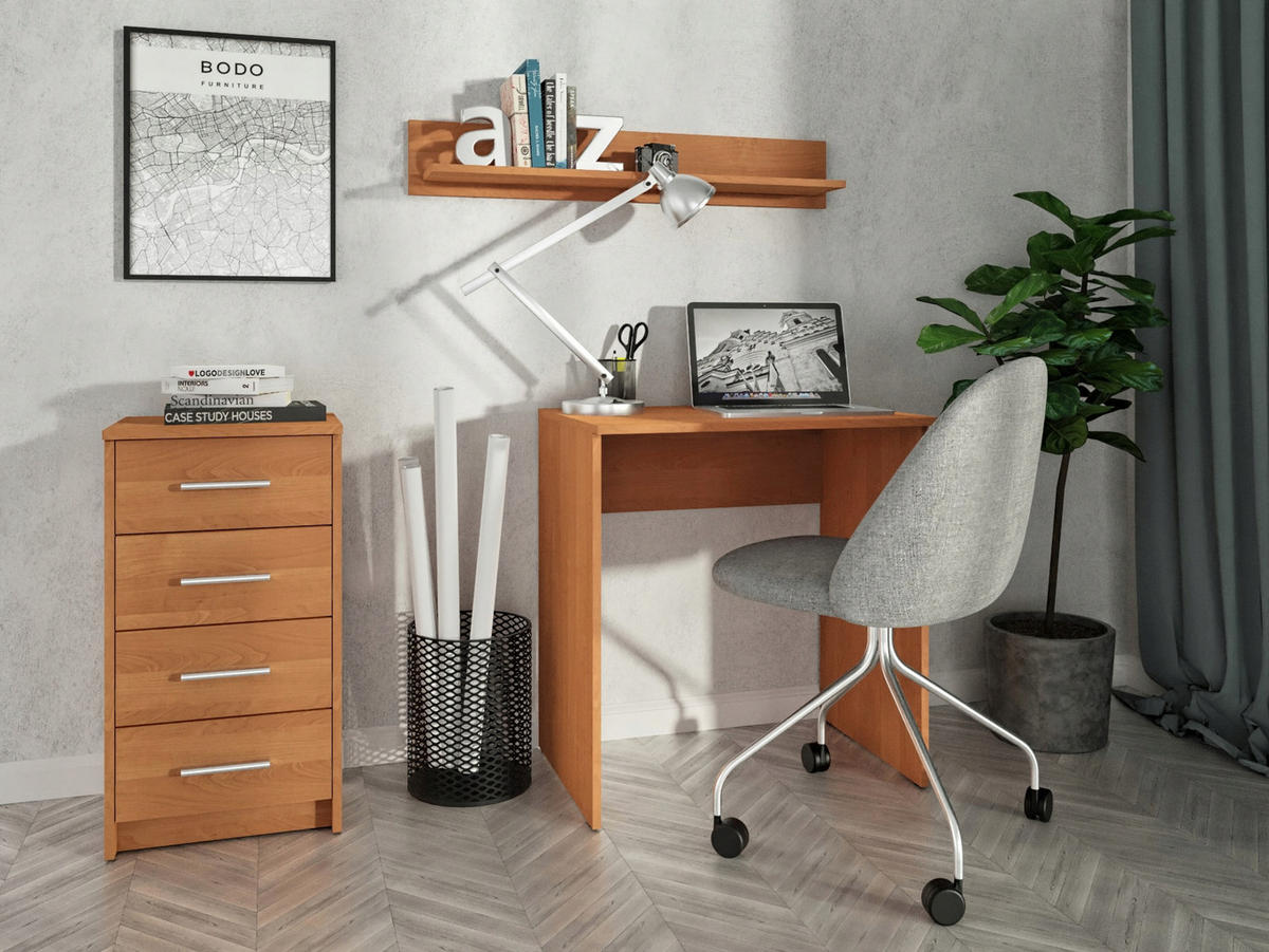KOMMODE Bodo 4S Erle 40/35/75 cm - Erlefarben, Holzwerkstoff (40/75/35cm) - Matkam Möbel