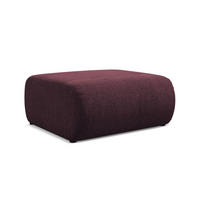 POUF Chenille Stoff Rot - Rot/Weinrot, Kunststoff/Textil (94/40/89cm) - Makamii