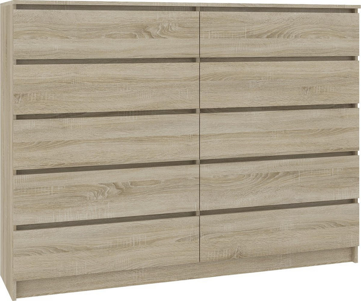 KOMMODE Eiche Sonoma 121/160/40 - Sonoma Eiche, Holzwerkstoff (160/121/40cm) - RAUMHIRSCH FURNITURE
