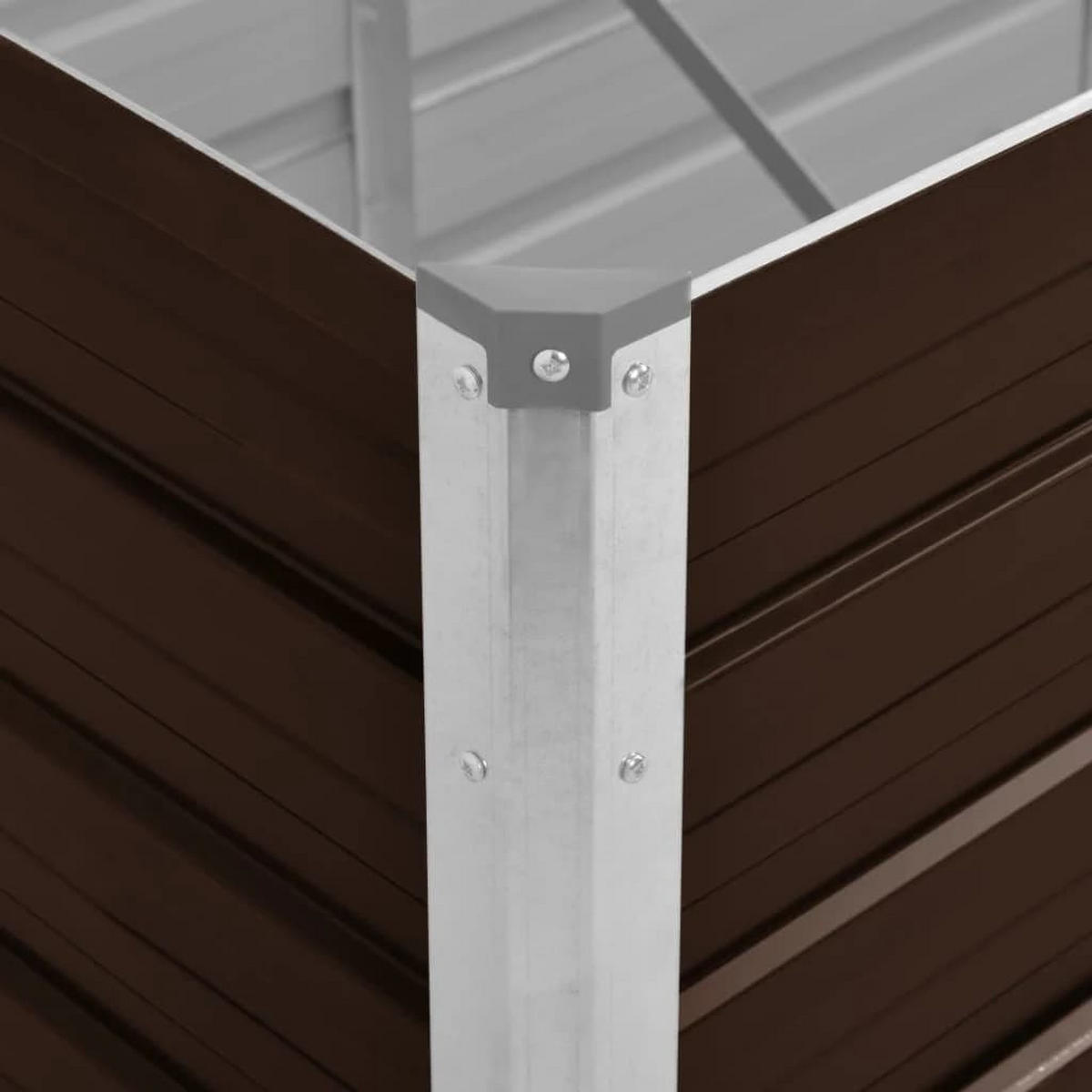 GARTEN-HOCHBEET Braun 320/80/45 Cm Verzinkter Stahl - Braun, Metall (320/45/80cm) - vidaXL