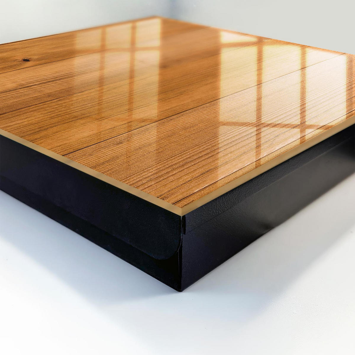 SCHLÜSSELBOX Schwarz 30x30 cm- Türöffnung nach rechts - Holzstruktur - Braun, Metall (30/30/5cm) - TULUP