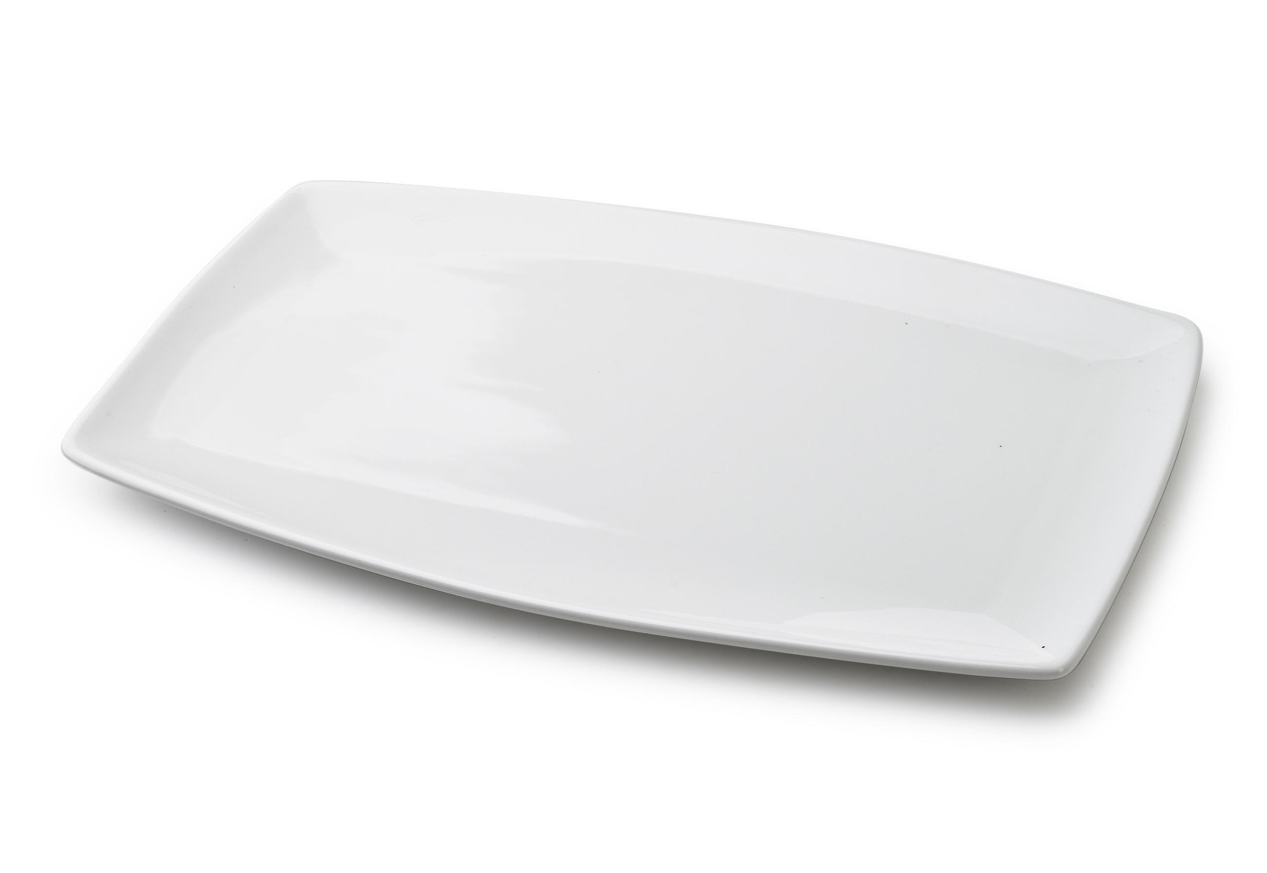 SERVIERPLATTE Basic Weiß 34/22/3 cm Keramik - Weiß, Keramik (22/3/34cm) - Mondex