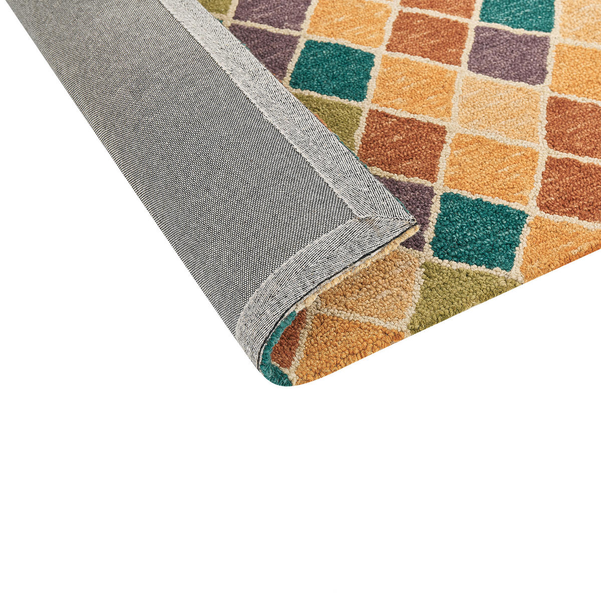 KURZFLOR-TEPPICH Keskin 200/200 cm - Multicolor, Textil (200/200cm) - Beliani